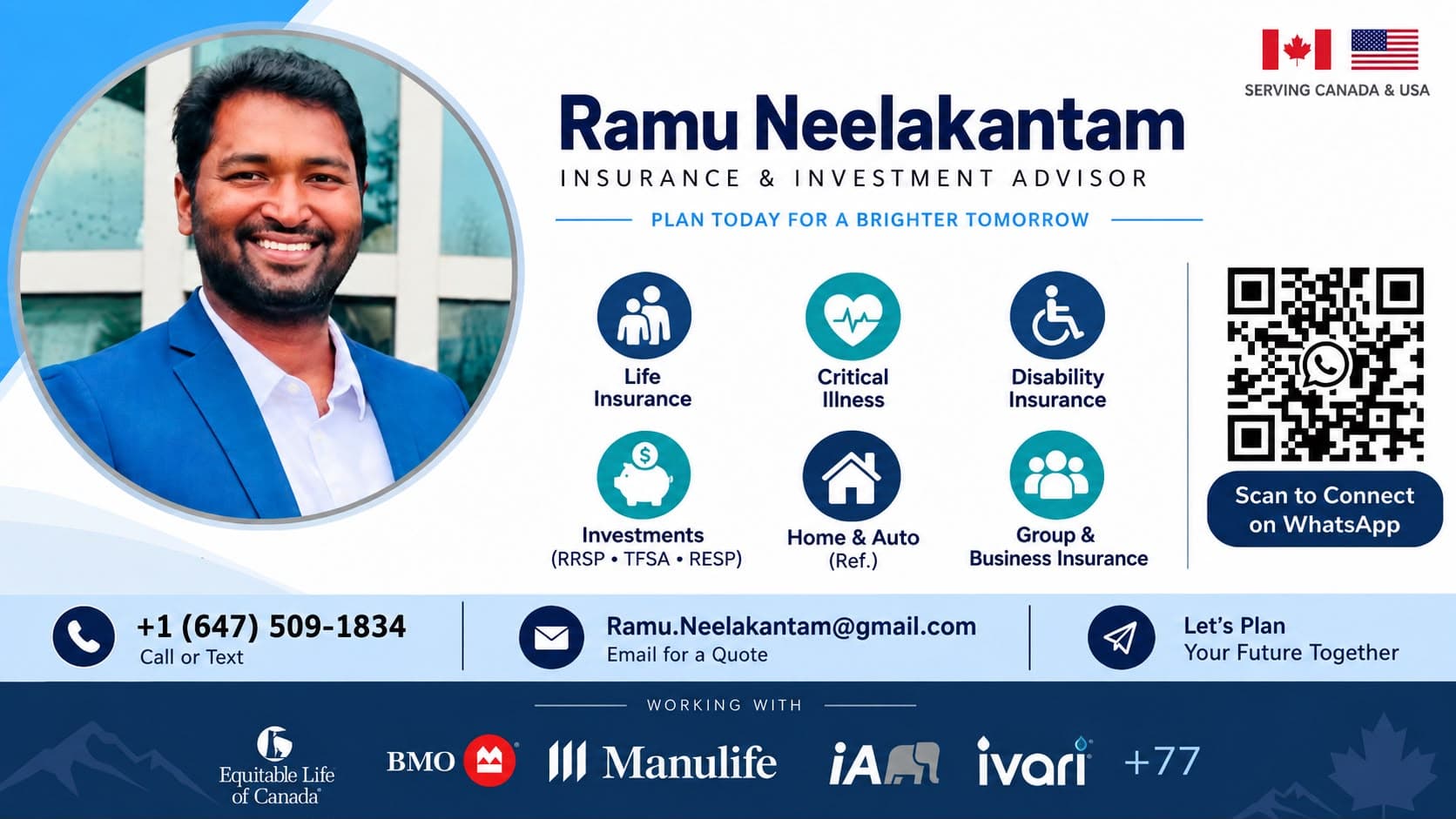 Our proud sponsor: Ramu Neelakantam, Insurance & Investment Advisor